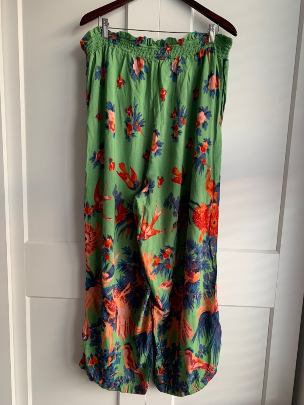 Anthropologie Sleep Pant Pajamas Lounge Hummingbirds Green Size XL - Picture 5 of 16